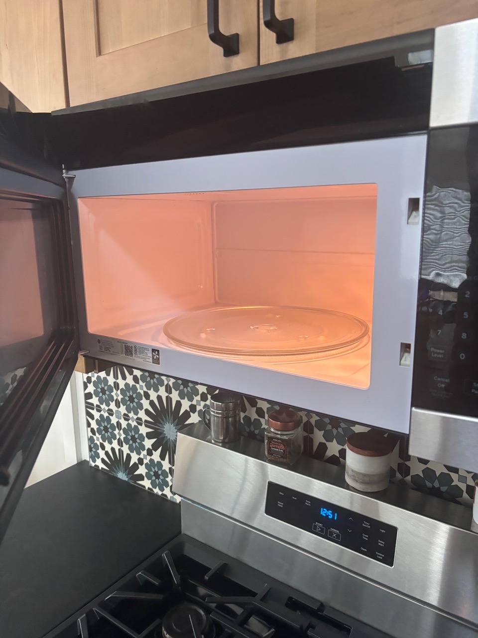 After: clean microwave