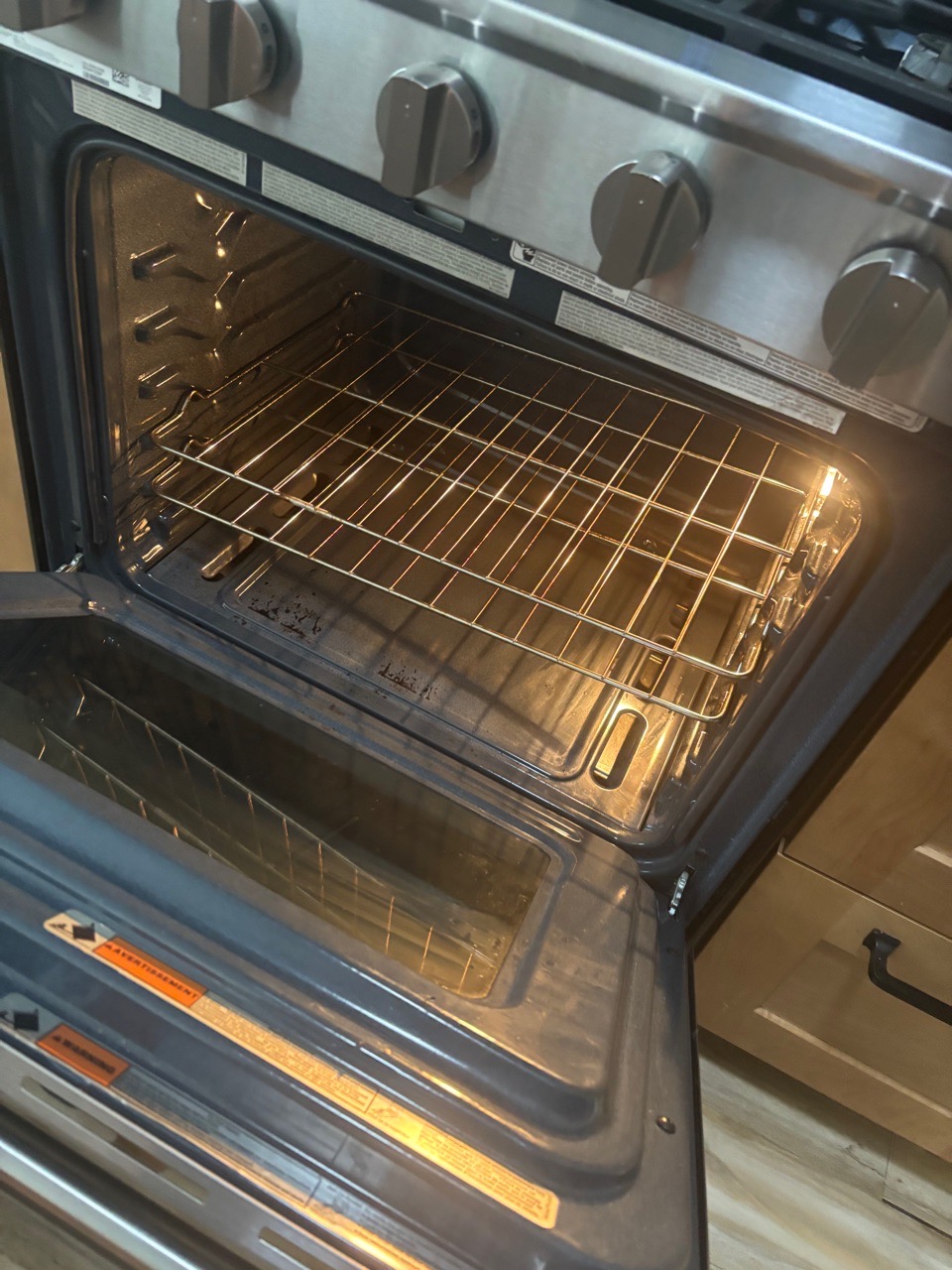 After: clean oven