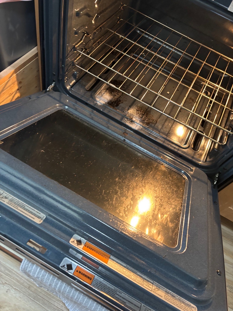 Before: dirty oven
