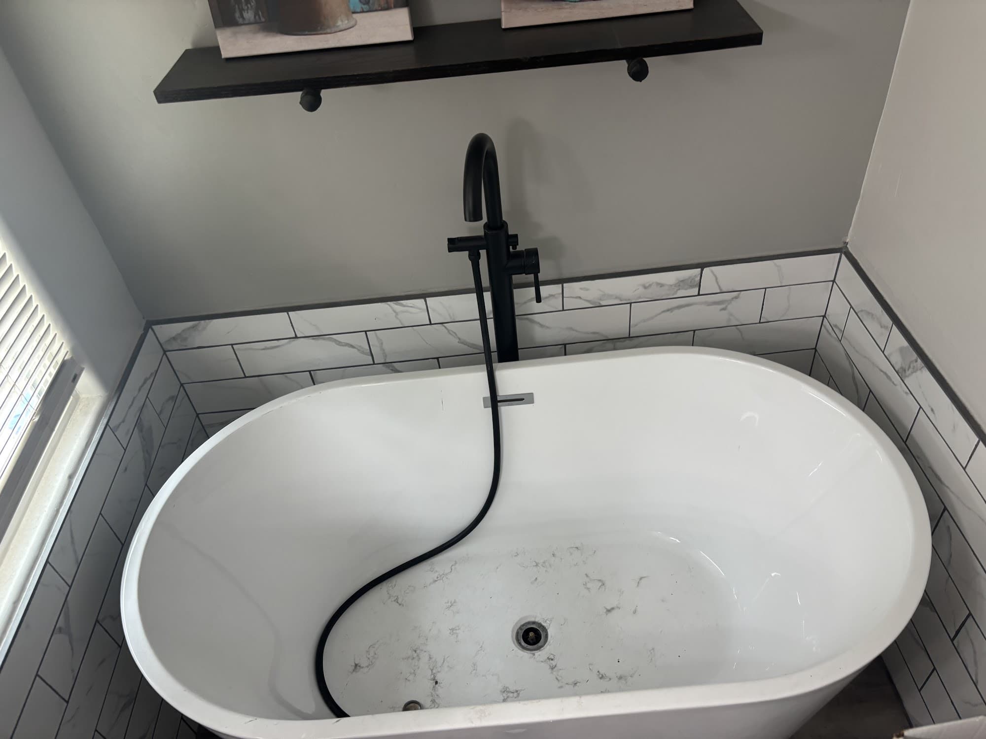 Before: dirty tub